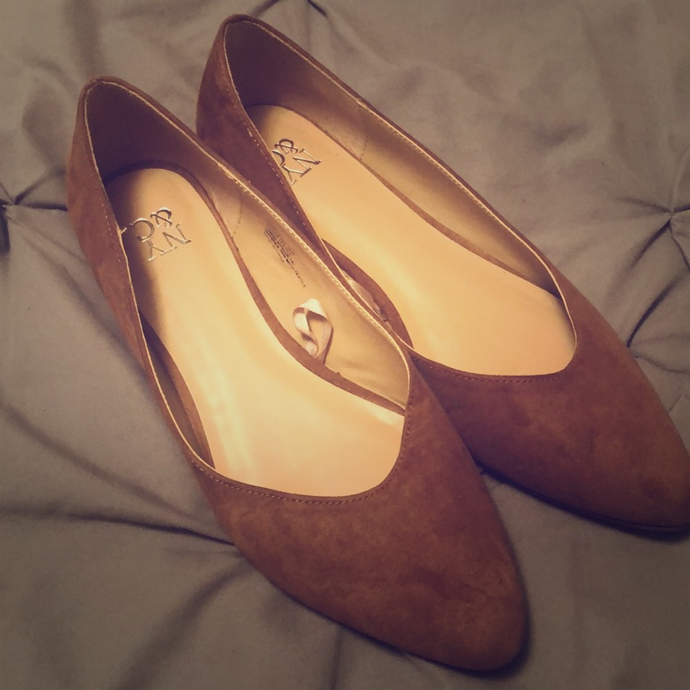 NY&Co camel colored flats size 7
